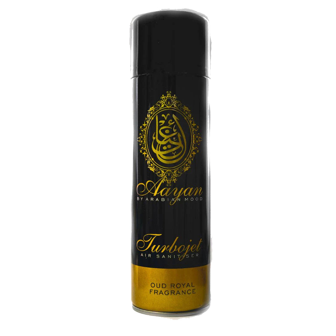 Aayan 500ml Turbojet Air Sanitiser Freshener - Oud Royal - Car / Room Spray